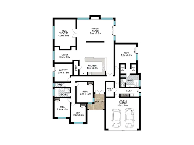 Floorplan of Homely house listing, 22 Grand Entrance, Australind WA 6233