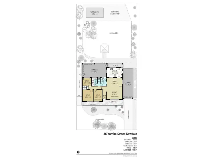 Floorplan of Homely house listing, 36 Yomba Street, Kewdale WA 6105