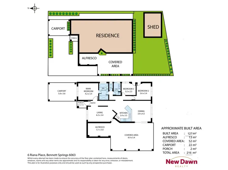 Floorplan of Homely house listing, 6 Riana Place, Bennett Springs WA 6063