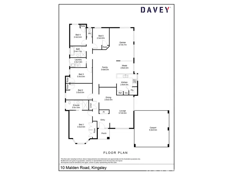 Floorplan of Homely house listing, 10 Malden Road, Kingsley WA 6026