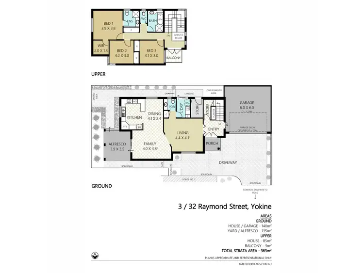 Floorplan of Homely townhouse listing, 3/32 Raymond Street, Yokine WA 6060