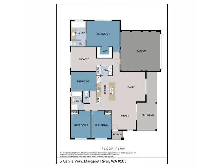 Floorplan of Homely house listing, 5 Cercis Way, Margaret River WA 6285
