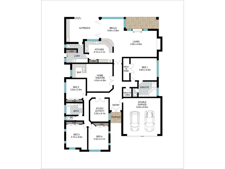 Floorplan of Homely house listing, 10 & 12 Macedon Road, Dalyellup WA 6230