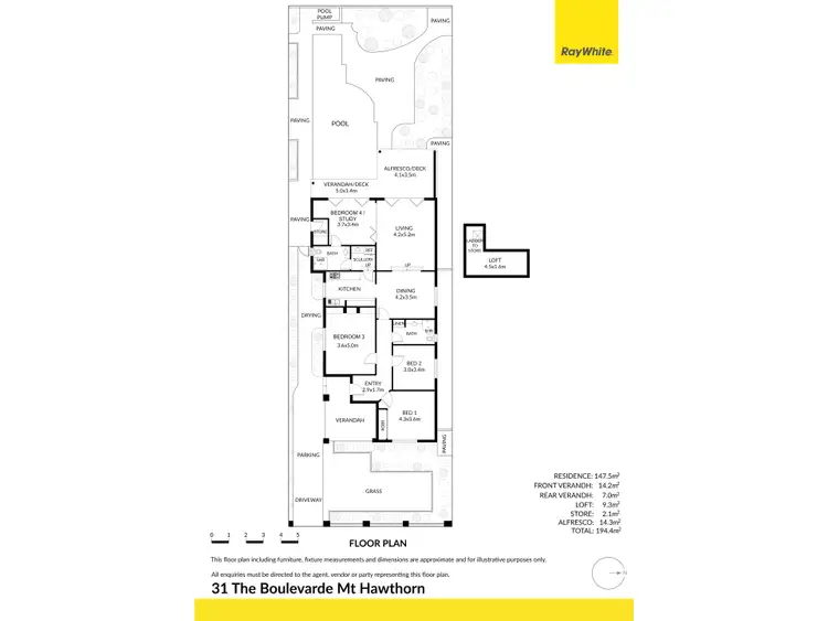 Floorplan of Homely house listing, 31 The Boulevarde, Mount Hawthorn WA 6016