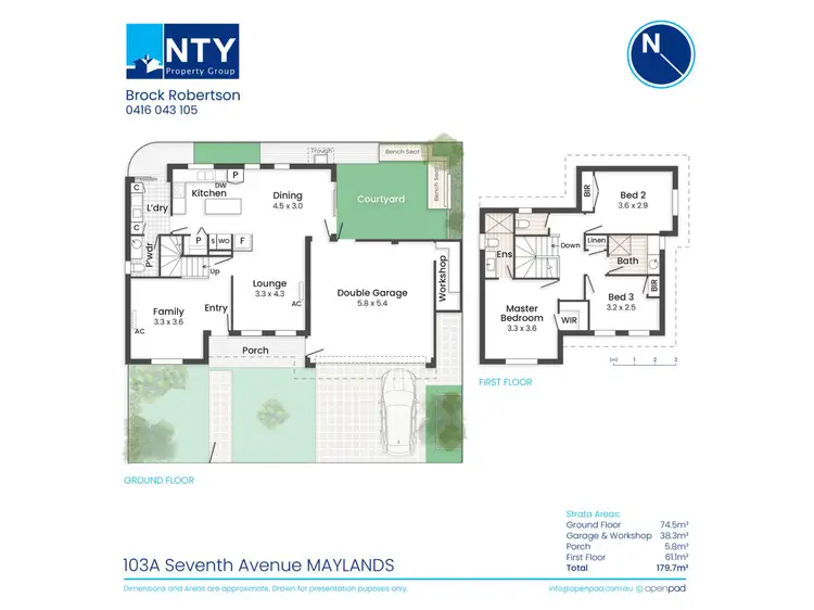 Floorplan of Homely townhouse listing, 103A Seventh Avenue, Maylands WA 6051