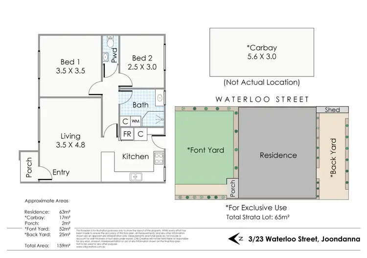 Floorplan of Homely unit listing, 3/23 Waterloo Street, Joondanna WA 6060