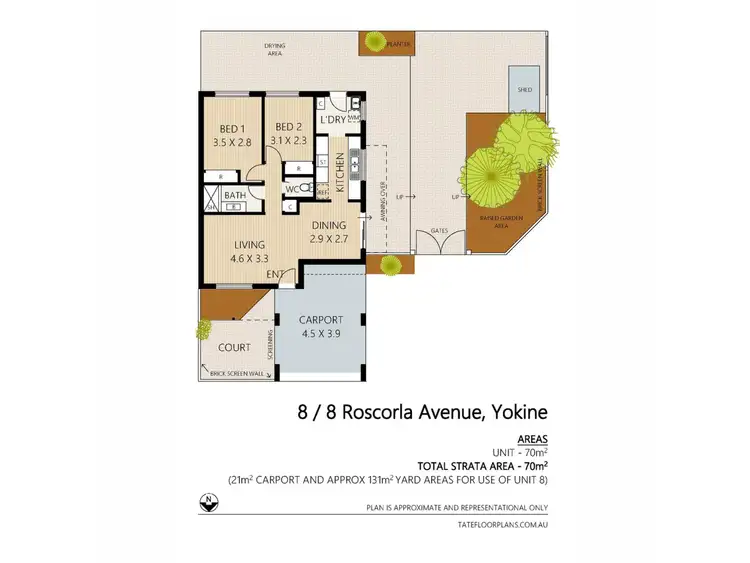 Floorplan of Homely villa listing, 8/8 Roscorla Avenue, Yokine WA 6060