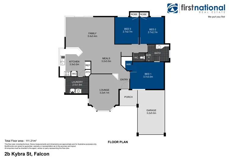 Floorplan of Homely house listing, 2B Kybra Street, Falcon WA 6210