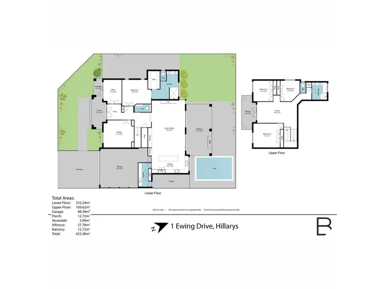 Floorplan of Homely house listing, 1 Ewing Drive, Hillarys WA 6025