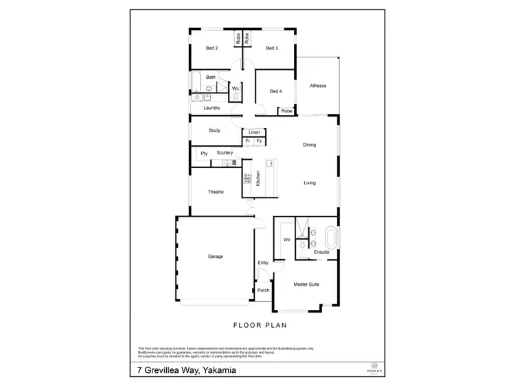 Floorplan of Homely house listing, 7 Grevillea Way, Yakamia WA 6330