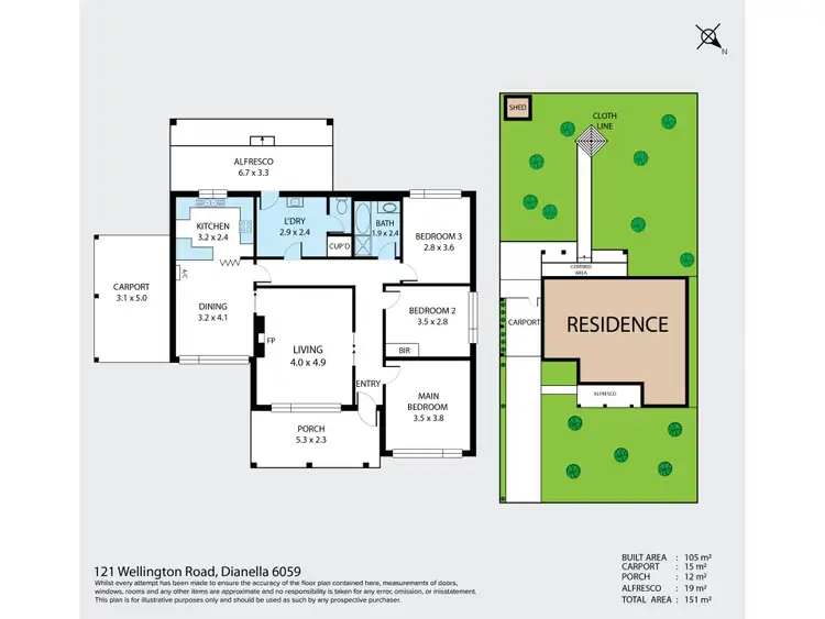 Floorplan of Homely house listing, 121 Wellington Road, Dianella WA 6059