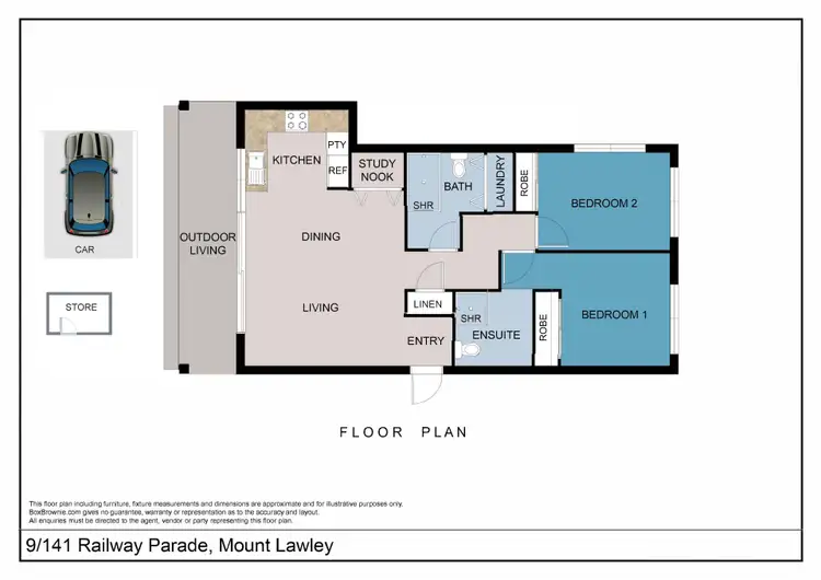 Floorplan of Homely unit listing, 9/141 Railway Parade, Mount Lawley WA 6050