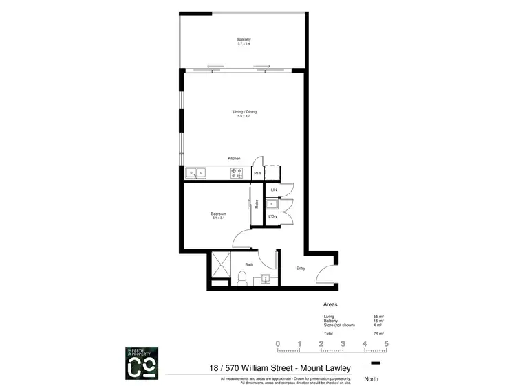 Floorplan of Homely apartment listing, 18/570 William Street, Mount Lawley WA 6050