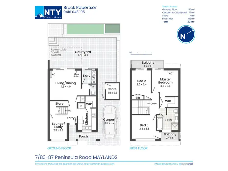 Floorplan of Homely townhouse listing, 7/83-87 Peninsula Road, Maylands WA 6051