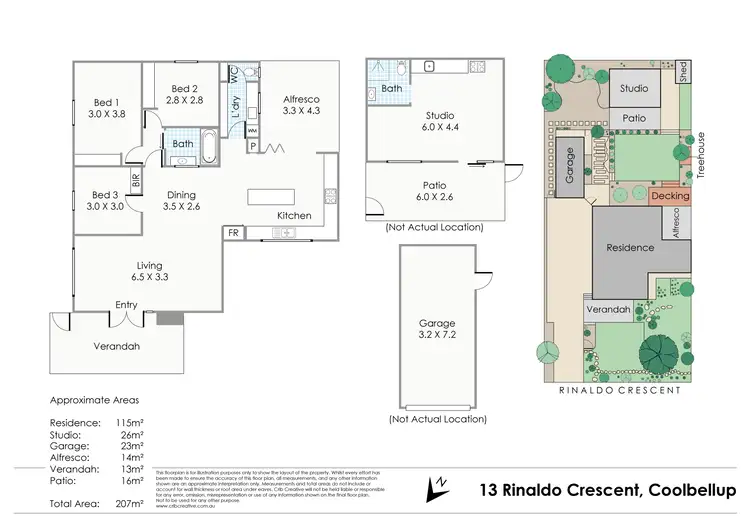 Floorplan of Homely house listing, 13 Rinaldo Crescent, Coolbellup WA 6163