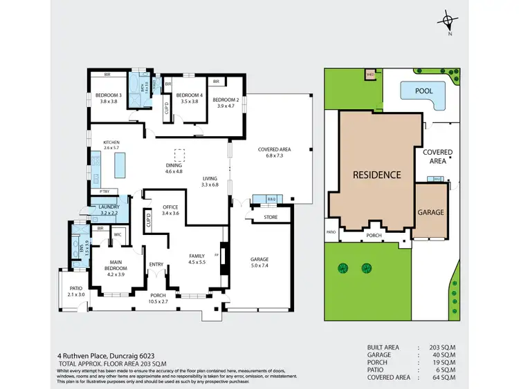 Floorplan of Homely house listing, 4 Ruthven Place, Duncraig WA 6023