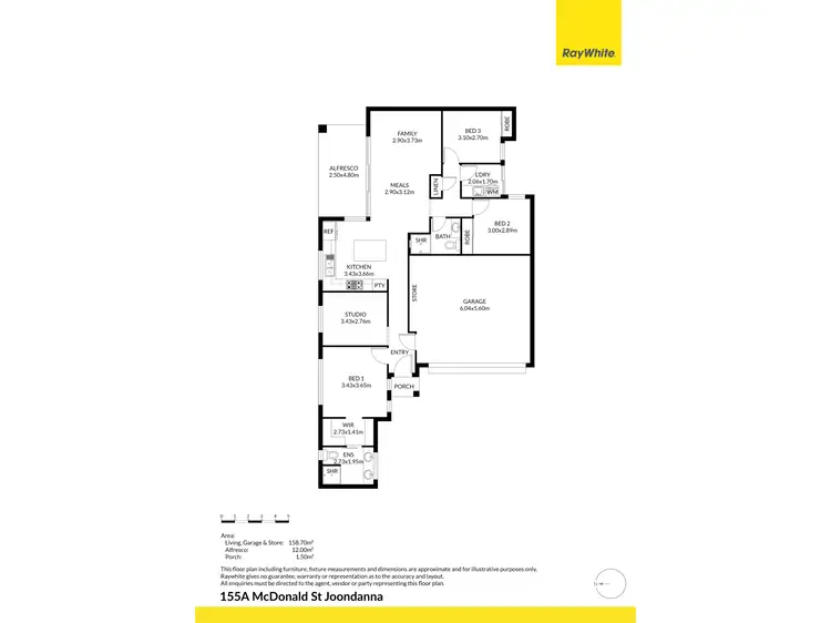Floorplan of Homely house listing, 155A Mcdonald Street, Joondanna WA 6060