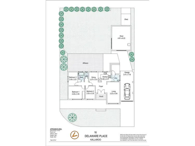 Floorplan of Homely house listing, 16 Delaware Place, Kallaroo WA 6025