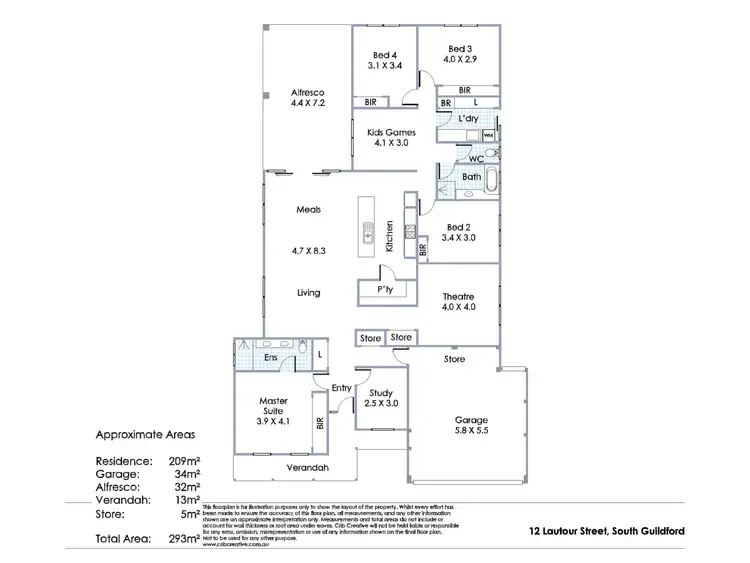 Floorplan of Homely house listing, 12 Lautour Street, South Guildford WA 6055