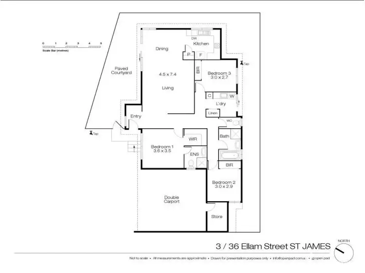 Floorplan of Homely unit listing, 3/36 Ellam Street, St James WA 6102