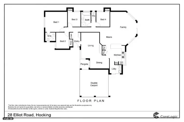 Floorplan of Homely house listing, 28 Elliot Road, Hocking WA 6065