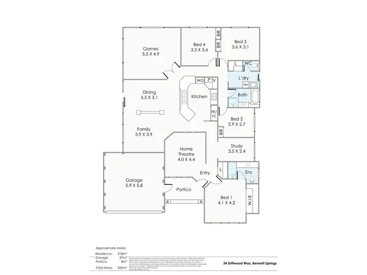 Floorplan of Homely house listing, 34 Driftwood Way, Bennett Springs WA 6063