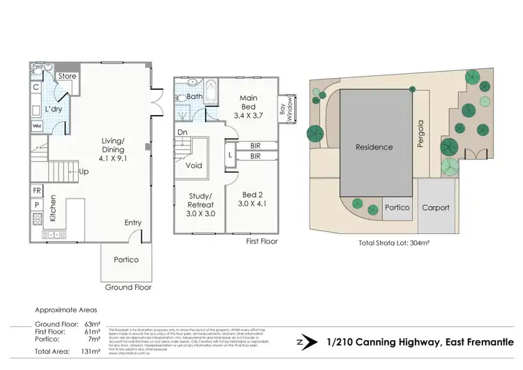 Floorplan of Homely house listing, 1/210 Canning Highway, East Fremantle WA 6158