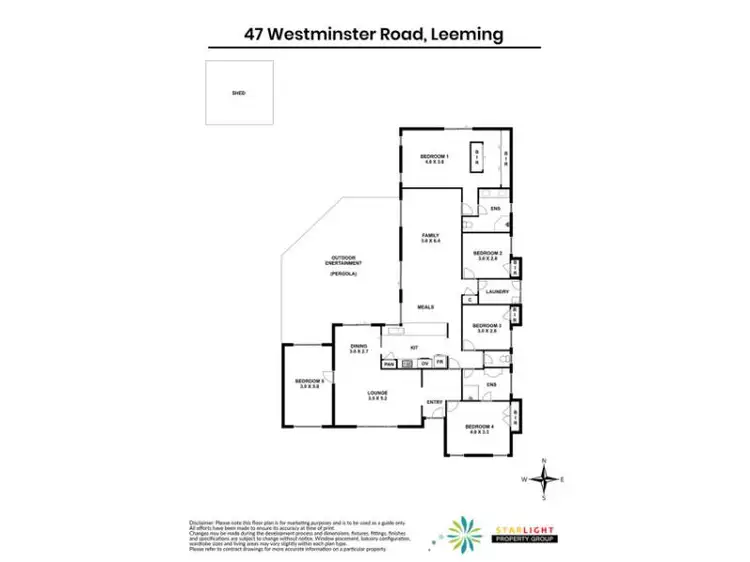 Floorplan of Homely house listing, 47 Westminster Road, Leeming WA 6149