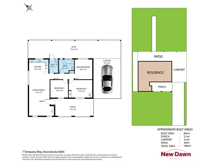 Floorplan of Homely house listing, 7 Tempany Way, Koondoola WA 6064
