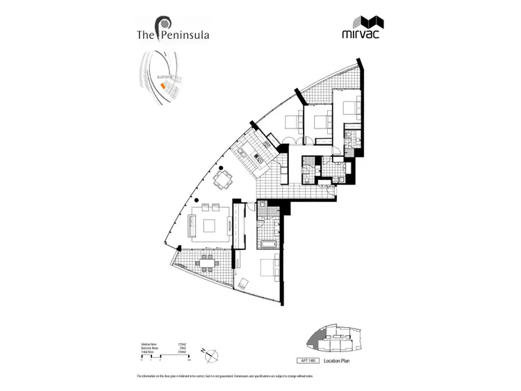 Floorplan of Homely apartment listing, 1405/96 Bow River Crescent, Burswood WA 6100