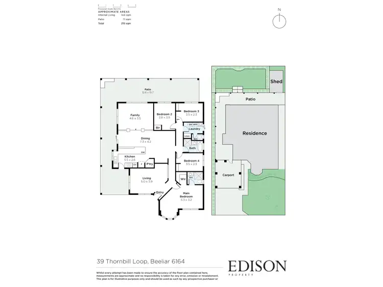 Floorplan of Homely house listing, 39 Thornbill Loop, Beeliar WA 6164