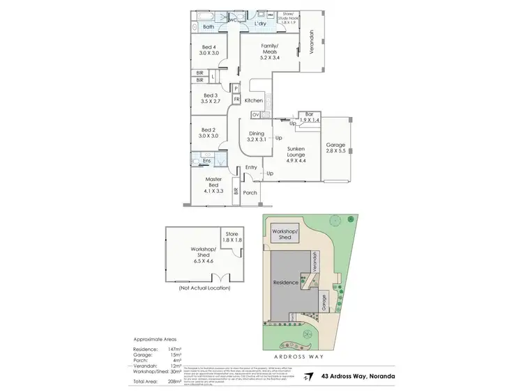 Floorplan of Homely house listing, 43 Ardross Way, Noranda WA 6062