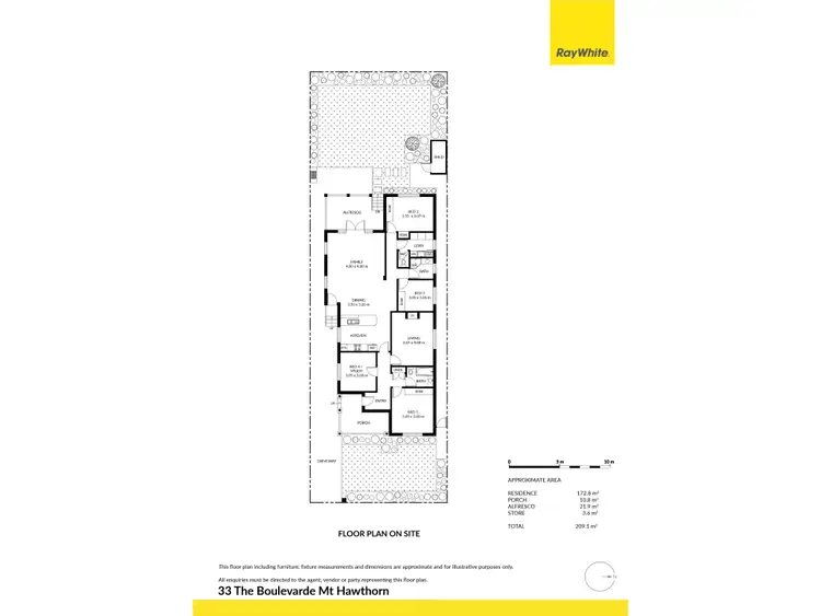 Floorplan of Homely house listing, 33 The Boulevarde, Mount Hawthorn WA 6016