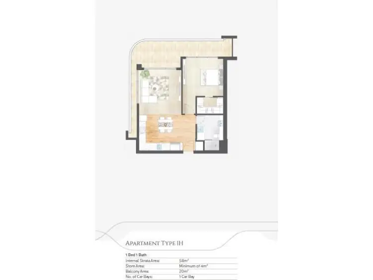 Floorplan of Homely apartment listing, 1309/118 Goodwood Parade, Burswood WA 6100