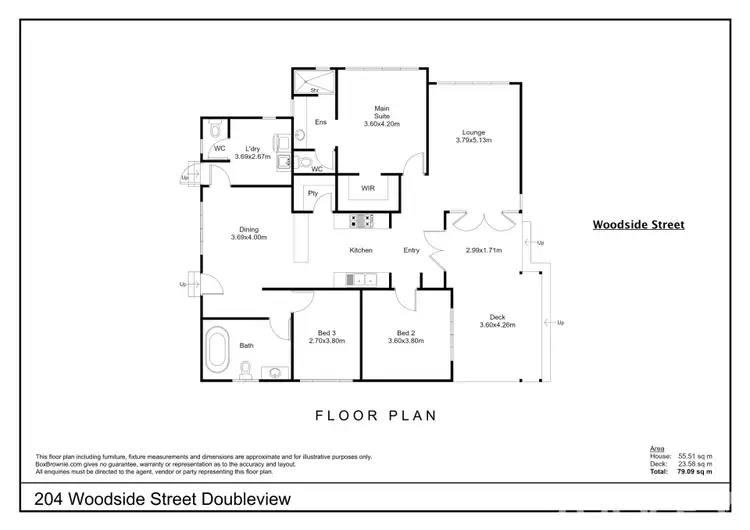 Floorplan of Homely house listing, 204 Woodside Street, Doubleview WA 6018