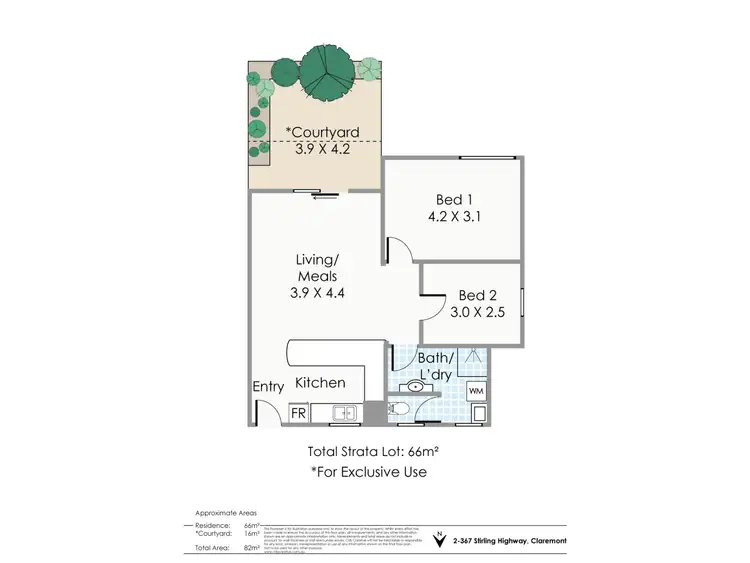 Floorplan of Homely apartment listing, 2/367 Stirling Highway, Claremont WA 6010