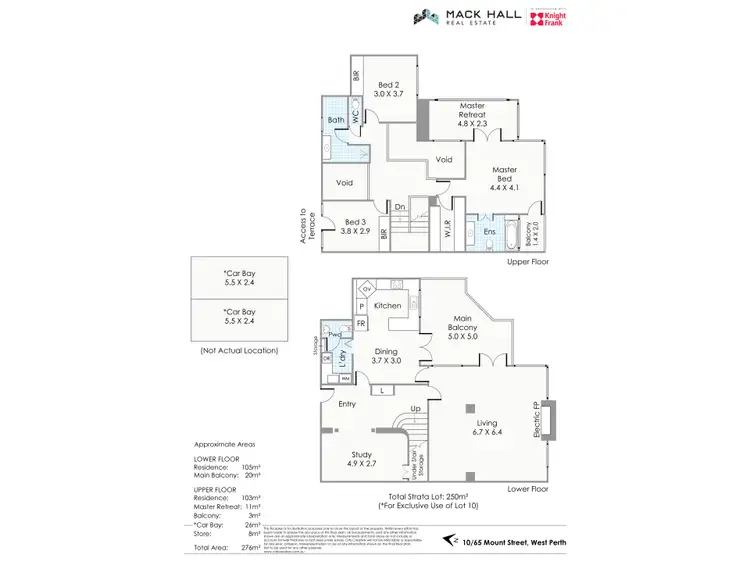 Floorplan of Homely apartment listing, 10/65 Mount Street, West Perth WA 6005
