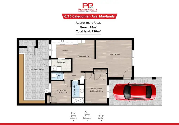 Floorplan of Homely villa listing, 6/15 Caledonian Avenue, Maylands WA 6051