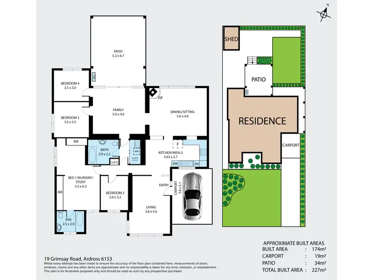 Floorplan of Homely house listing, 19 Grimsay Road, Ardross WA 6153