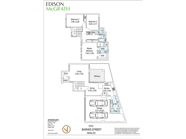 Floorplan of Homely townhouse listing, 101C Barnes Street, Innaloo WA 6018
