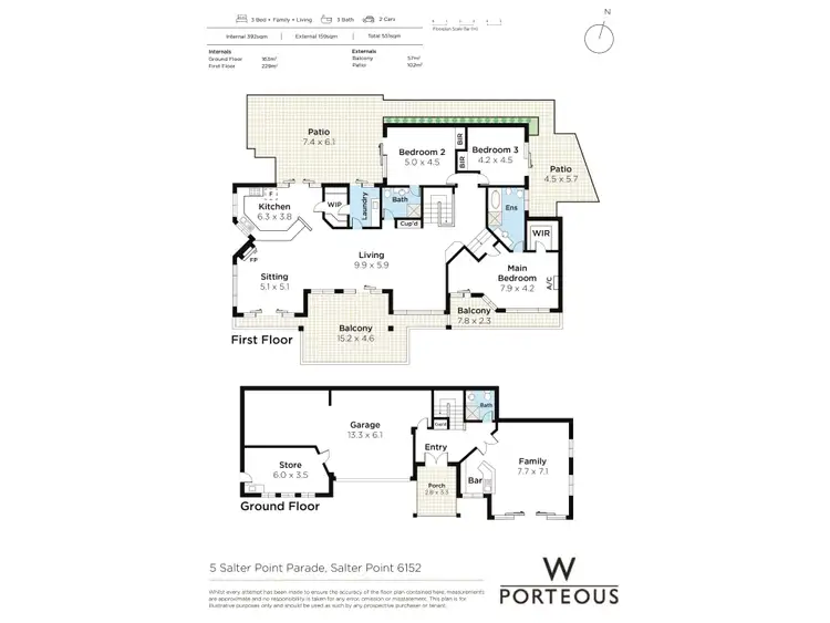 Floorplan of Homely house listing, 5 Salter Point Parade, Salter Point WA 6152