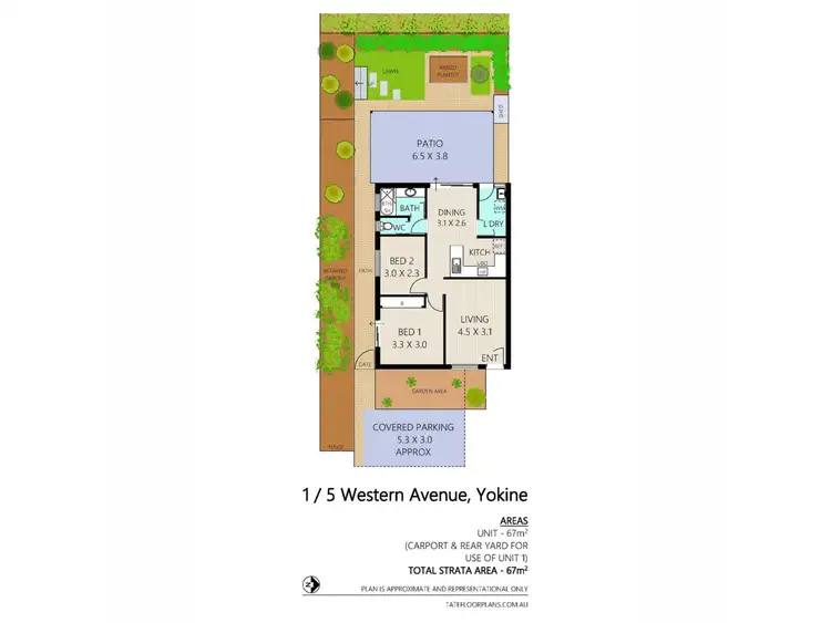 Floorplan of Homely villa listing, 1/5-7 Western Avenue, Yokine WA 6060