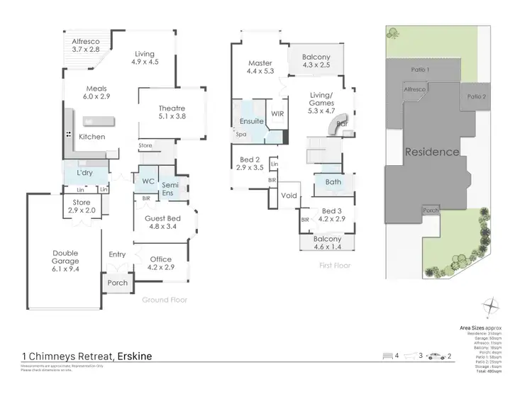 Floorplan of Homely house listing, 1 Chimneys  Retreat, Erskine WA 6210