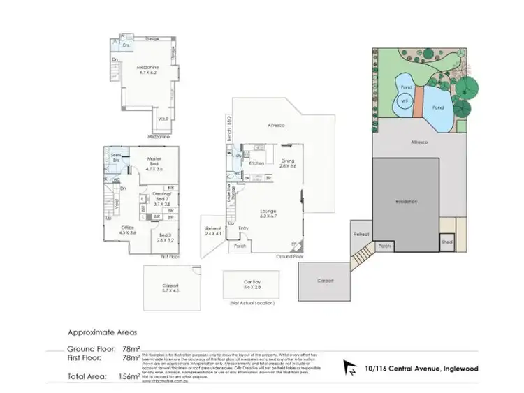 Floorplan of Homely townhouse listing, 10/116 Central Avenue, Inglewood WA 6052