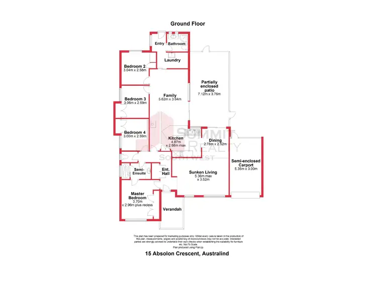 Floorplan of Homely house listing, 15 Absolon Crescent, Australind WA 6233