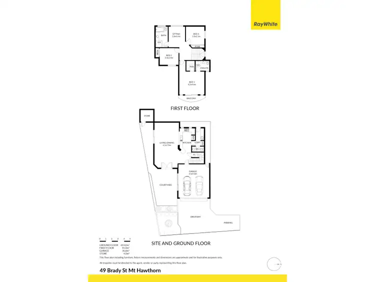 Floorplan of Homely house listing, 49 Brady Street, Mount Hawthorn WA 6016