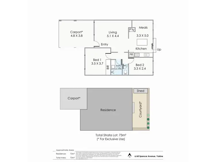 Floorplan of Homely villa listing, 6/60 Spencer Avenue, Yokine WA 6060