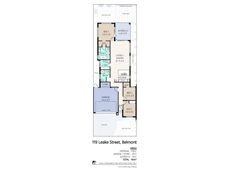 Floorplan of Homely house listing, 119 Leake Street, Belmont WA 6104