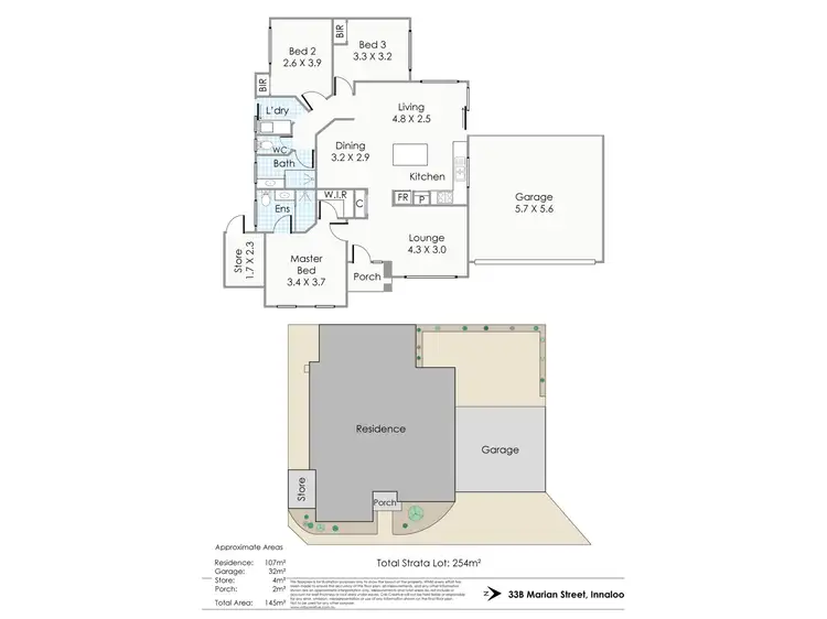 Floorplan of Homely villa listing, 2/33 Marian Street, Innaloo WA 6018