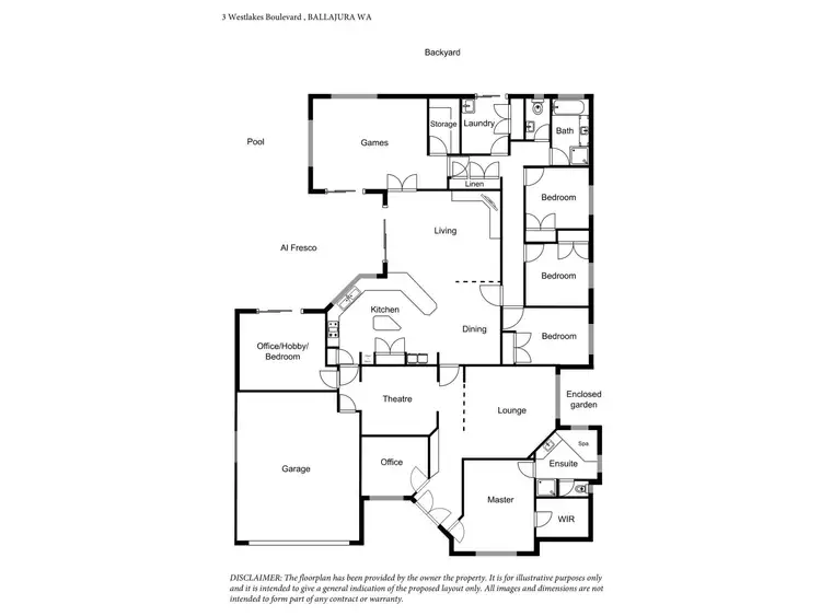 Floorplan of Homely house listing, 3 Westlakes Boulevard, Ballajura WA 6066